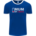 Mum of 3 Boys Funny Mother's Day Mens Ringer T-Shirt FotL Royal Blue/White