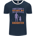 Dad With a Daughter Funny Fathers Day Mens Ringer T-Shirt FotL Navy Blue/White