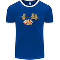 Potato Murder Funny Food BBQ Chef Mens Ringer T-Shirt FotL Royal Blue/White