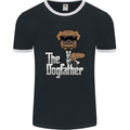 The Dog Father Funny Fathers Day Dad Daddy Mens Ringer T-Shirt FotL Black/White