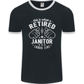 This Is What a Retired Janitor Looks Like Mens Ringer T-Shirt FotL Black/White