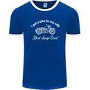 Bike for My Wife Best Swap Ever Motorcycle Mens Ringer T-Shirt FotL Royal Blue/White
