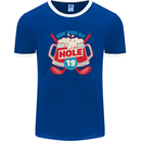 Golf See You at Hole Funny 19th Hole Beer Mens Ringer T-Shirt FotL Royal Blue/White