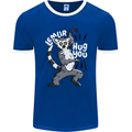 Lemur Hug You Funny Mens Ringer T-Shirt FotL Royal Blue/White