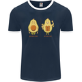 Avocado Gym Funny Fitness Training Healthy Mens Ringer T-Shirt FotL Navy Blue/White