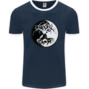 Yggdrasil Tree Mens Ringer T-Shirt FotL Navy Blue/White