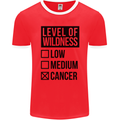 Levels of Wildness Cancer Mens Ringer T-Shirt FotL Red/White
