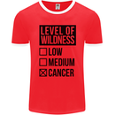Levels of Wildness Cancer Mens Ringer T-Shirt FotL Red/White