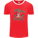Raccoon Planning a Heist Funny Animal Mens Ringer T-Shirt FotL Red/White