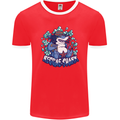 A Reggae Shark Mens Ringer T-Shirt FotL Red/White