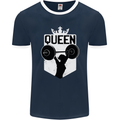 Gym Queen Female Bodybuilding Training Mens Ringer T-Shirt FotL Navy Blue/White