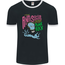 Antisocial Punk Rock Skinhead Octopus Mens Ringer T-Shirt FotL Black/White