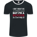 I Don't Mean to Be but I'm a Hunter Hunting Mens Ringer T-Shirt FotL Black/White