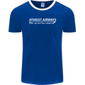 Atheist Airways Funny Atheism Mens Ringer T-Shirt FotL Royal Blue/White