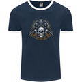 Sniper Ace One Shot Kill Para Marine Army Mens Ringer T-Shirt FotL Navy Blue/White