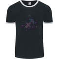 Sagittarius Star Sign Zodiac Astrological Mens Ringer T-Shirt FotL Black/White