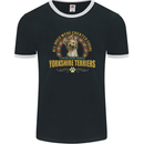 A Yorkshire Terrier Dog Mens Ringer T-Shirt FotL Black/White