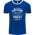 This Is What an Awesome Priest Looks Like Mens Ringer T-Shirt FotL Royal Blue/White