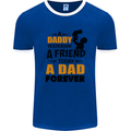 Daddy A Dad Forever Funny Fathers Day Mens Ringer T-Shirt Royal Blue/White