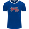 Legend Since 36th Birthday 1987 Mens Ringer T-Shirt FotL Royal Blue/White