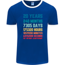 20th Birthday 20 Year Old Mens Ringer T-Shirt FotL Royal Blue/White