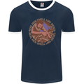 Mechanic Real Men Smell Like Diesel Mens Ringer T-Shirt FotL Navy Blue/White