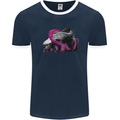 Honey Badger Mens Ringer T-Shirt FotL Navy Blue/White