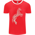 Tree Horse Ecology Equestrian Mens Ringer T-Shirt FotL Red/White