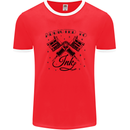 Addicted to Ink Tattoo Artist Mens Ringer T-Shirt Red/White