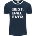 Best Dad Ever Funny Father's Day Mens Ringer T-Shirt FotL Navy Blue/White