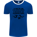 Skydiving No Explanation Freefall Paras Mens Ringer T-Shirt FotL Royal Blue/White