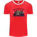 Camping & Bird Watching Funny Mens Ringer T-Shirt Red/White