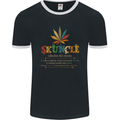 Skuncle Uncle That Smokes Weed Funny Drugs Mens Ringer T-Shirt FotL Black/White