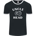 Uncle Knobhead Funny Uncle's Day Nephew Mens Ringer T-Shirt FotL Black/White