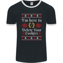Christmas Programmer Here to Delete Cookies Mens Ringer T-Shirt FotL Black/White