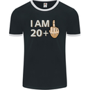 21st Birthday Funny Offensive 21 Year Old Mens Ringer T-Shirt FotL Black/White