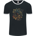 A Dragon in Nature Fantasy Mens Ringer T-Shirt FotL Black/White