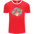 Sagittarius Dinosaur Pterosaurs Star Sign Mens Ringer T-Shirt FotL Red/White