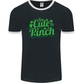 Too Cute to Pinch St. Patrick's Day Mens Ringer T-Shirt FotL Black/White