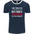 I Don't Mean to Be I Ride a Horse Riding Mens Ringer T-Shirt FotL Navy Blue/White