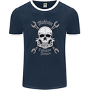 Machinist I Have Tolerance Issues Skull Mens Ringer T-Shirt FotL Navy Blue/White