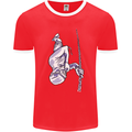 Freediving Chain Diver Scuba Diving Mens Ringer T-Shirt FotL Red/White