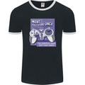 Antisocial Gamer Gaming Funny Graphics Mens Ringer T-Shirt FotL Black/White