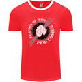 Drumming Weapons of Mass Percussion Funny Mens Ringer T-Shirt FotL Red/White