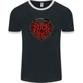 Rock With Me Heavy Metal Music Guitar Mens Ringer T-Shirt FotL Black/White