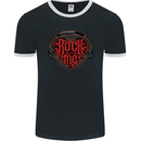 Rock With Me Heavy Metal Music Guitar Mens Ringer T-Shirt FotL Black/White