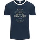 Escape Reality and Play Games Mens Ringer T-Shirt FotL Navy Blue/White