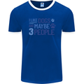 I Like Dogs and Maybe Three People Mens Ringer T-Shirt FotL Royal Blue/White