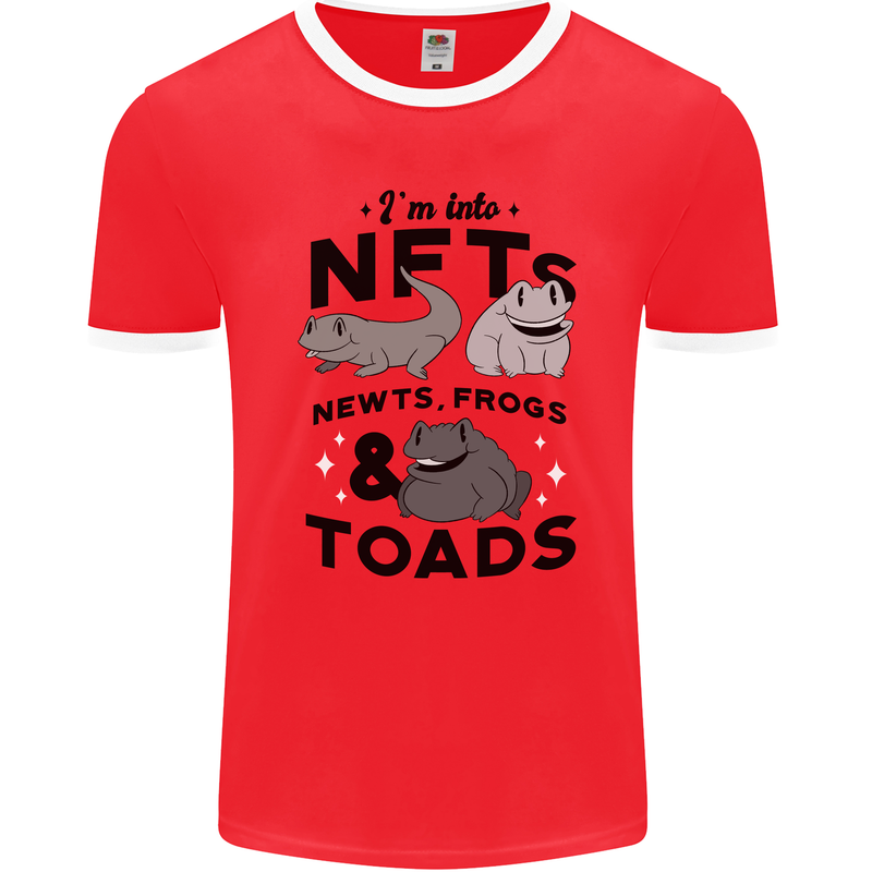 NFT Newts Frogs Toads Mens Ringer T-Shirt FotL Red/White