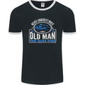 An Old Man That Scuba Dives Diver Diving Mens Ringer T-Shirt FotL Black/White